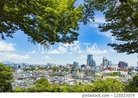 初夏的仙台市全景 128823079