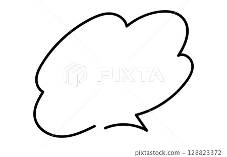 Simple and cute handwritten speech bubbles 128823372