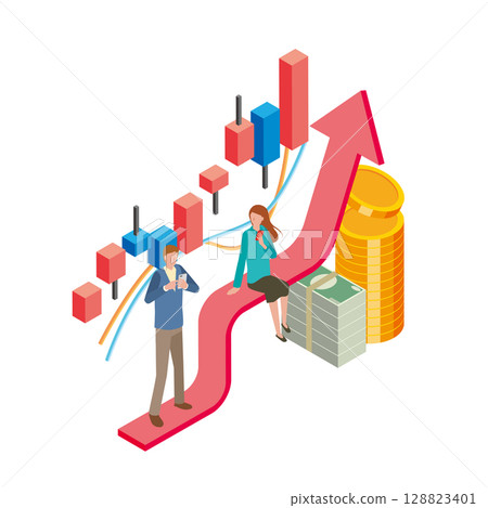 Illustration of online trading 128823401