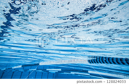 Sport swimming pool underwater background... 128824033