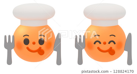 廚師表情符號 3D 圖標 128824170