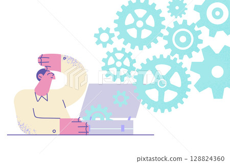 Creativity and experience of businessman concept Creativity and experience of businessman concept 128824360
