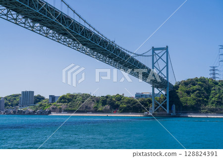 <Fukuoka Prefecture> View of the Kanmon Straits and Kanmon Bridge <Fukuoka Prefecture> View of the Kanmon Straits and Kanmon Bridge 128824391