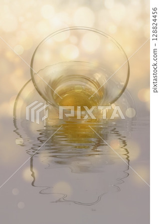 Abstract Turkish Tea Reflection with Golden Bokeh Abstract Turkish Tea Reflection with Golden Bokeh 128824456