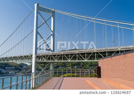 <福岡縣>關門海峽的景色 <福岡縣>關門海峽的景色 128824687