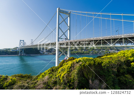 <Fukuoka Prefecture> View of the Kanmon Straits 128824732