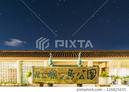 Starry sky seen from the entrance of Kanagawa Prefectural Jogashima Park [Miura City, Kanagawa Prefecture] 128825035