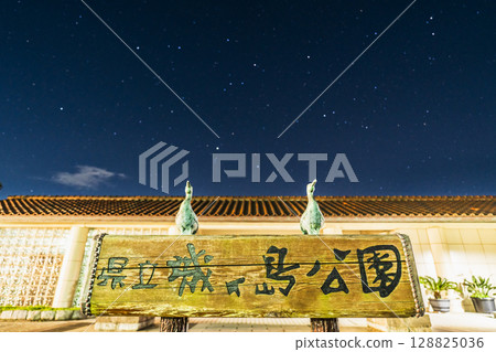 Starry sky seen from the entrance of Kanagawa Prefectural Jogashima Park [Miura City, Kanagawa Prefecture] 128825036