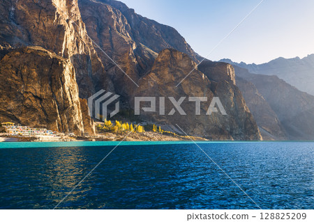 The Landscape of Attabad Lake, Hunza,Karakoram Highway, Pakistan 128825209