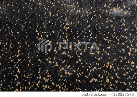 Pieces of dust on rear window of car. Abstract background. Muddy glass close-up. 128825570