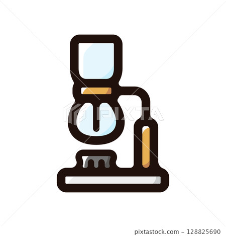 虹吸咖啡插圖圖示（咖啡、咖啡廳、餐廳素材） 128825690