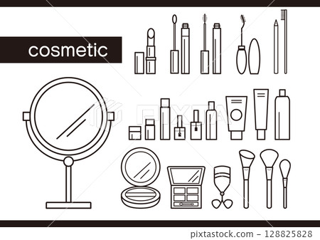 Cosmetic set monochrome 128825828