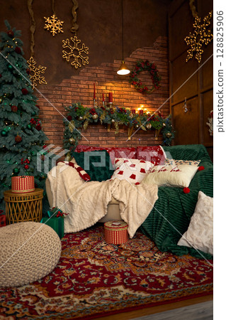 Cozy Christmas Living Room Decor Cozy Christmas Living Room Decor 128825906