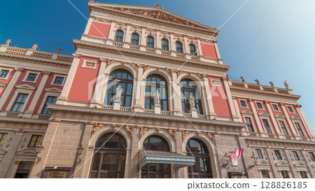 The Wiener Musikverein timelapse hyperlapse is a famous Vienna concert hall. The Wiener Musikverein timelapse hyperlapse is a famous Vienna concert hall. 128826185