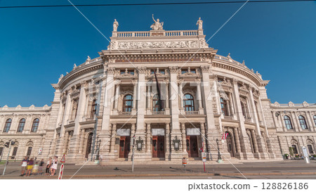 The Burgtheater is the Austrian National Theatre timelapse hyperlapse in Vienna The Burgtheater is the Austrian National Theatre timelapse hyperlapse in Vienna 128826186