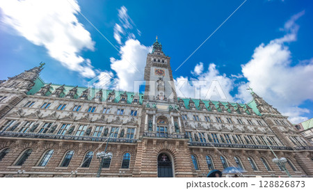 Building of the Hamburg City Hall timelapse hyperlapse, the seat of the government of Hamburg, Germany Building of the Hamburg City Hall timelapse hyperlapse, the seat of the government of Hamburg, Germany 128826873