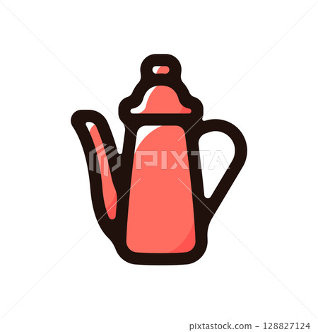 Coffee pot, teapot illustration icon (coffee, cafe, restaurant material) Coffee pot, teapot illustration icon (coffee, cafe, restaurant material) 128827124