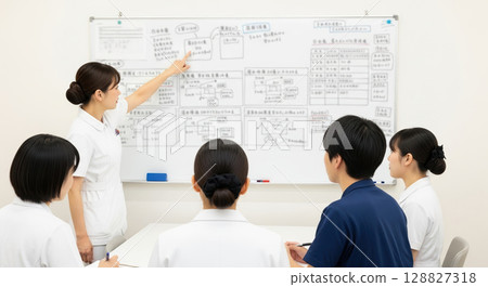 Asian nurses in training 128827318