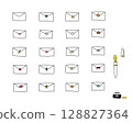 Hand drawn cute letter set 128827364