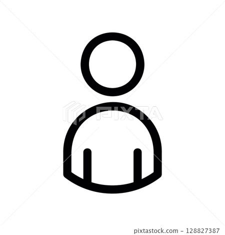 Minimalist Line Art User Profile Icon for a Personal Account Minimalist Line Art User Profile Icon for a Personal Account 128827387