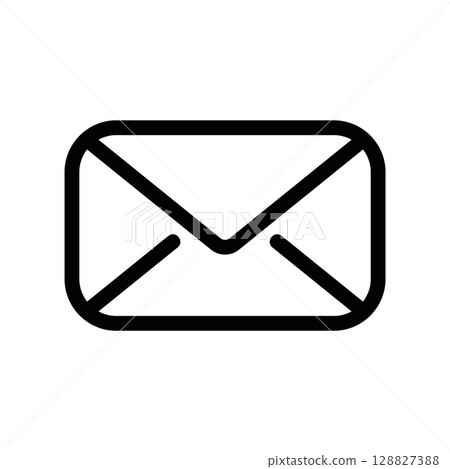 Minimalist Email Envelope Icon for Digital Communication Minimalist Email Envelope Icon for Digital Communication 128827388