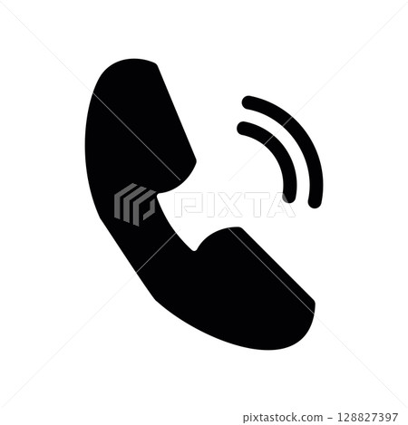 Ringing Telephone Handset Icon Indicating an Incoming Call Ringing Telephone Handset Icon Indicating an Incoming Call 128827397