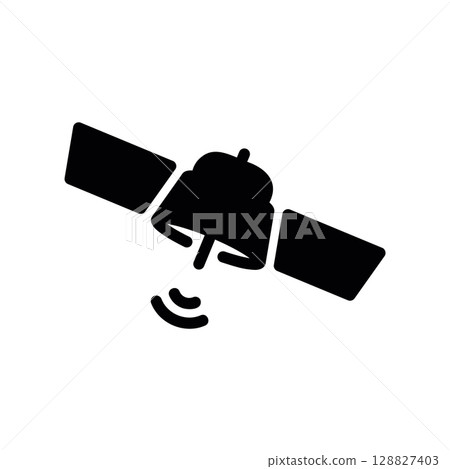 Satellite Icon Transmitting a Signal for Global Communication Satellite Icon Transmitting a Signal for Global Communication 128827403