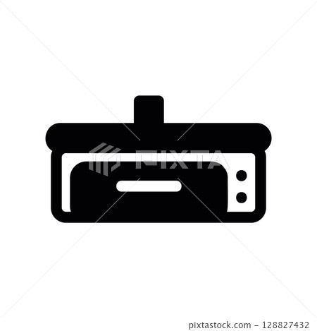 Compact Electric Pizza Oven for a Countertop or Small Kitchen 128827432