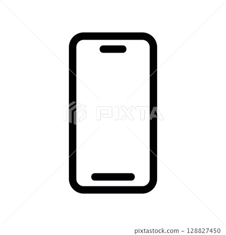 Minimalist Outline of a Modern Smartphone Device 128827450