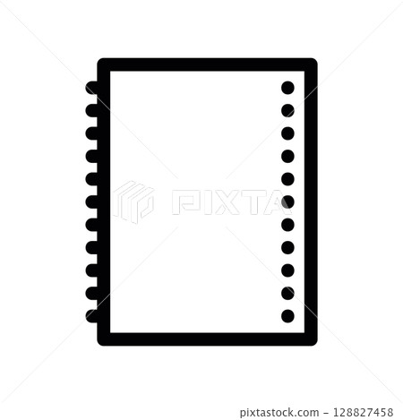 Address Book Icon with a Spiral Binding on the Side 128827458