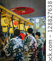 Kyoto Gion Festival Yoiyama Hiyori Kagura People of Ofuneboko entering Nishiki Market 128827638