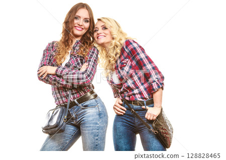 adult daughter and mother with handbags adult daughter and mother with handbags 128828465