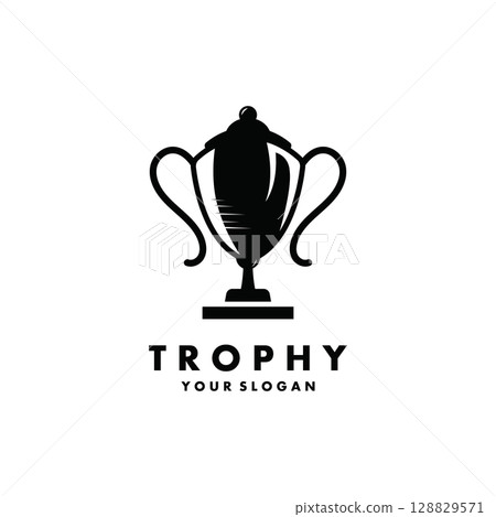 Vector Illustration Trophy Logo Template Vector Illustration Trophy Logo Template 128829571