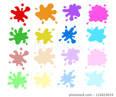 Splash set Ink/paint Colorful 128829634