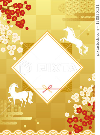 2026 Year of the Horse New Year Sale Banner, Poster Background (New Year, New Year, Vector Illustration) 128830131