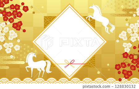 2026 馬來西亞新年促銷橫幅、海報背景（新年、新年、向量插圖） 128830132