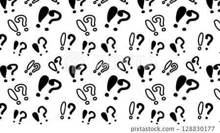 Exclamation mark and question mark background illustration Exclamation mark and question mark background illustration 128830177