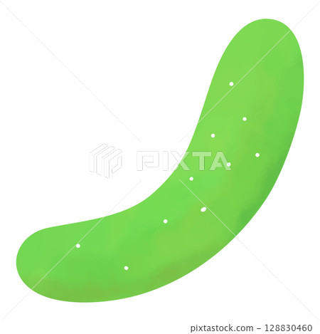 Simple cucumber illustration in watercolor style Simple cucumber illustration in watercolor style 128830460