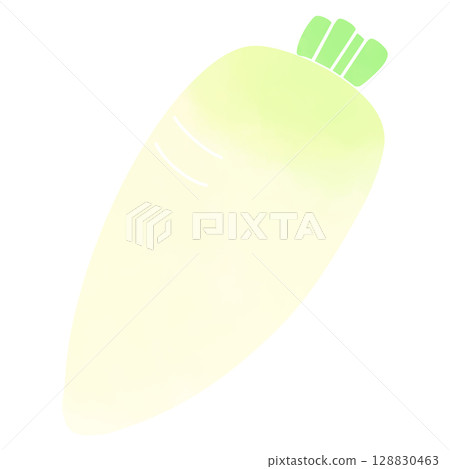 水彩風格的簡單蘿蔔插圖 128830463