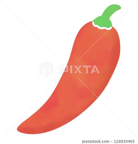 水彩風格的簡單辣椒插圖 水彩風格的簡單辣椒插圖 128830465