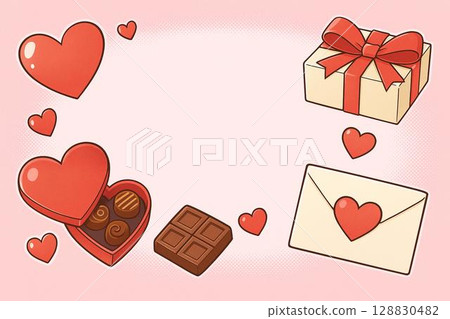 Frame Material Valentine's Day Frame Material Valentine's Day 128830482
