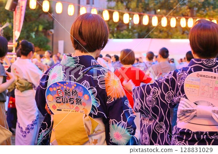 Bon Odori at the Shinbashi Koichi Festival, Tokyo 128831029