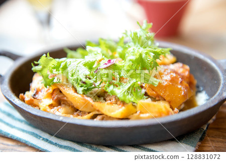 Stylish Western food plate and dessert set | Cafe-style cuisine image Stylish Western food plate and dessert set | Cafe-style cuisine image 128831072