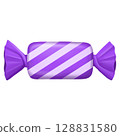 Purple striped halloween wrapped candy 128831580