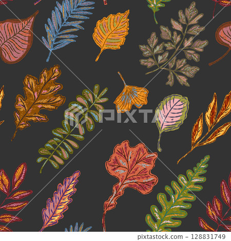 seamless pattern with hand drawn feathers seamless pattern with hand drawn feathers 128831749