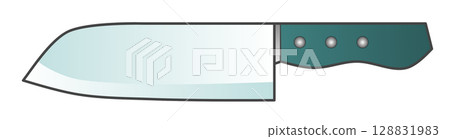 烹飪和烹調中用於切割和切斷食材的三德刀插圖 128831983