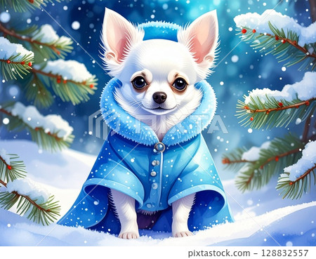 雪和吉娃娃 128832557