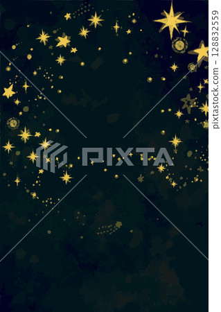 A chic and beautiful starry sky illustration 128832559
