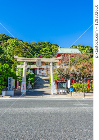 Torii of Akama Shrine in Shimonoseki City, Yamaguchi Prefecture 128832610