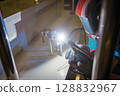 TIG welding process with protective mask and stainless steel parts 128832967